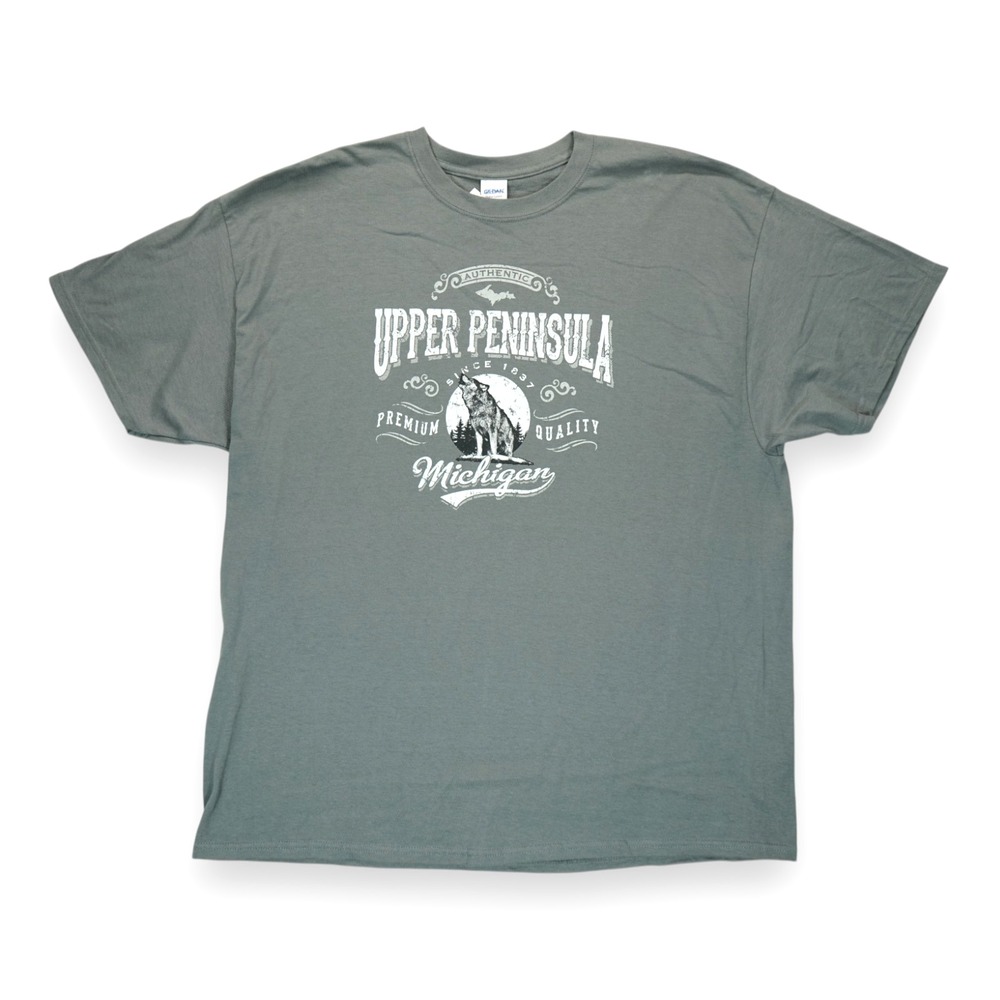 NWT Gildan Heavy Cotton Michigan‎ Upper Peninsula Short Sleeve Tshirt Tee  2XL
